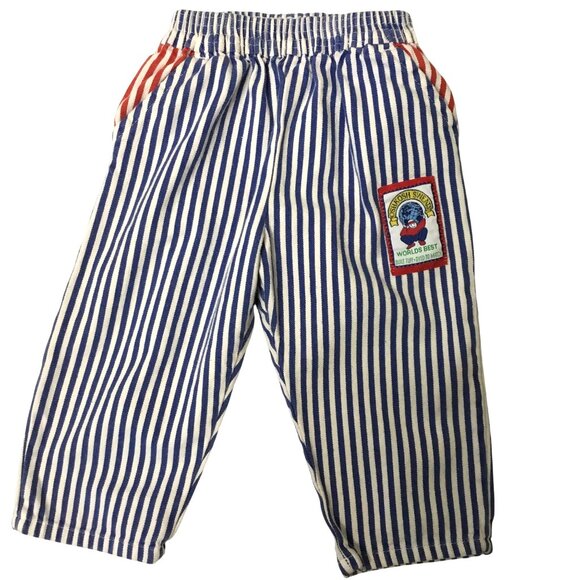 VTG OSHKOSH B'GOSH Toddler Outfit 18M Red Sweatshirt Stripe Pants Set USA VBC - Picture 4 of 8